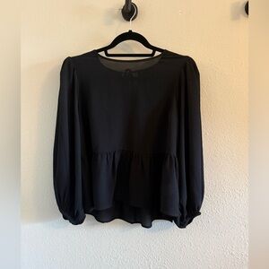 Express Black Peplum Blouse